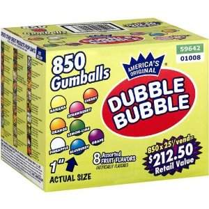 dubble bubble gumballs vend refill 850 count